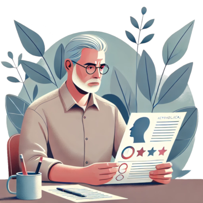 روانشناس در حال تحلیل تست در منتالتو - Mentaleto - IranMentalHealth